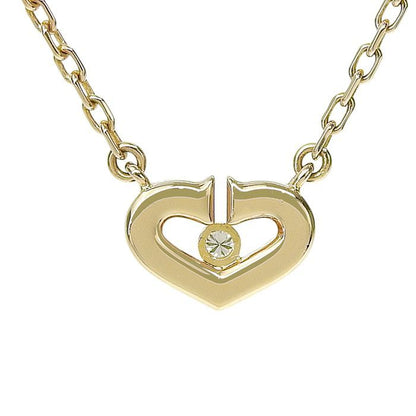 Cartier C Heart Small Diamond Necklace 18K Pink Gold 750 Pink Gold Diamond