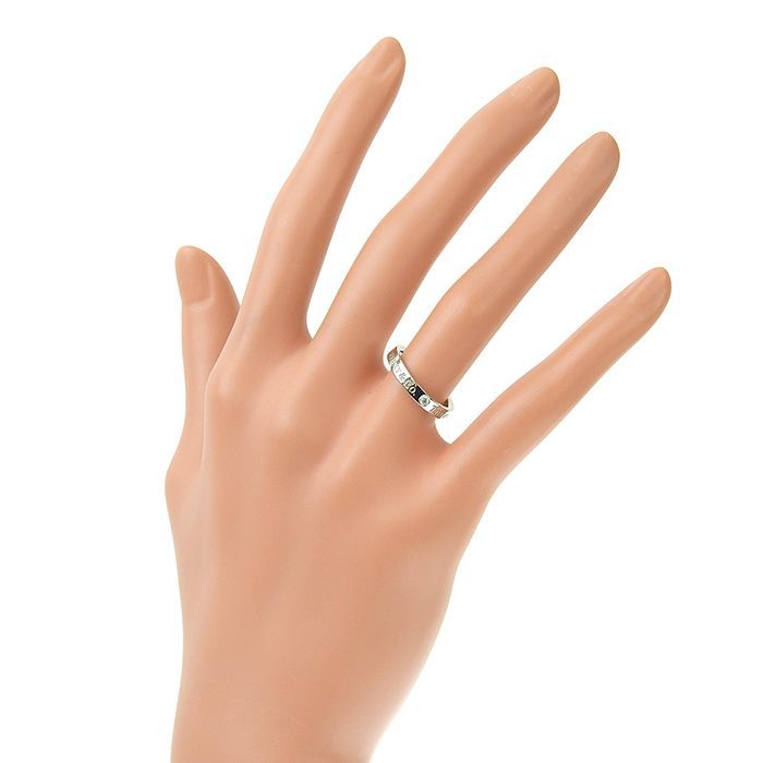 Tiffany & Co Flat Band Diamond Ring Pt950 Platinum Diamond Approx 7.5 Ring