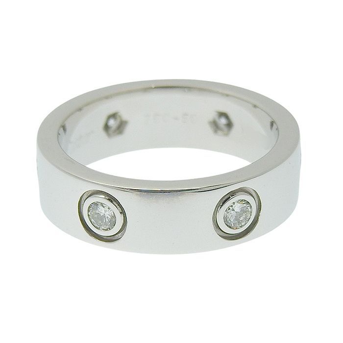 Cartier Love 6P Diamond Ring B4026050 18K White Gold 750 White Gold Diamond #50