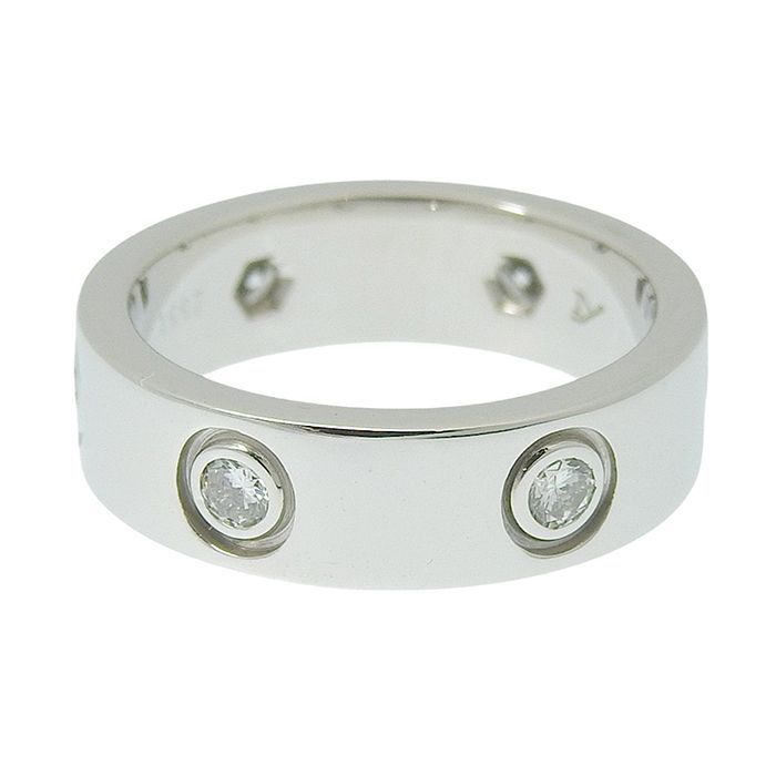 Cartier Love 6P Diamond Ring B4026050 18K White Gold 750 White Gold Diamond #50