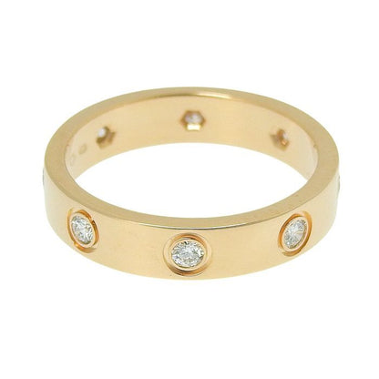 Cartier Mini Love 8P Diamond Ring 18K Pink Gold 750 Pink Gold Diamond #49