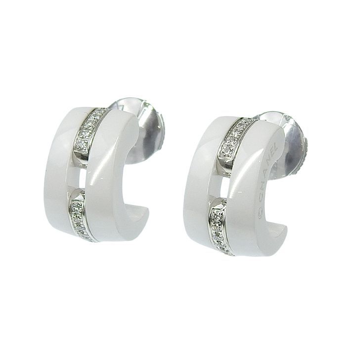 Chanel Ultra Collection Diamond Earrings J4303 18K White Gold 750 White Gold CE