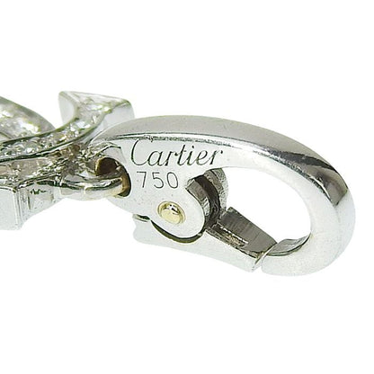 Cartier 2ccharm Diamond Pendant Top 18K White Gold 750 White Gold Diamond Charm