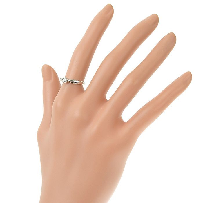 Tiffany & Co Harmony Solitaire Diamond Ring Pt950 Platinum Diamond 0.22ct No 11
