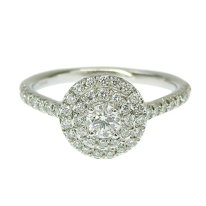 Tiffany & Co Soleste Diamond Ring Pt950 Platinum Diamond Approx Size 8.5 Ring