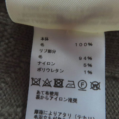 Hermes 24AW 4h2523d3 100% Wool H Pattern Long-sleeved Knit Dress Brownish 36