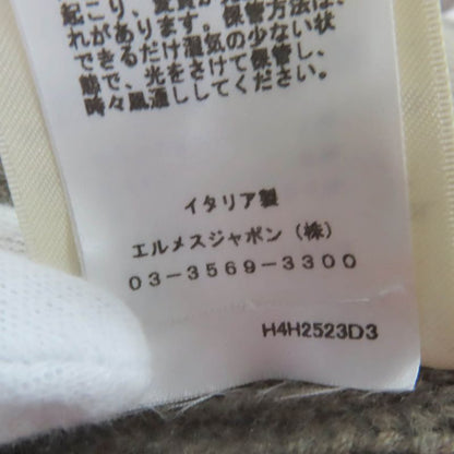 Hermes 24AW 4h2523d3 100% Wool H Pattern Long-sleeved Knit Dress Brownish 36