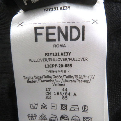□fendi 2020 Fzy131 Side Logo Label Light Hand Sweater Long Sleeve Knit Black 44