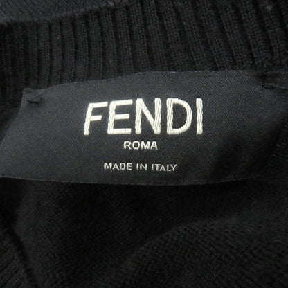 □fendi 2020 Fzy131 Side Logo Label Light Hand Sweater Long Sleeve Knit Black 44