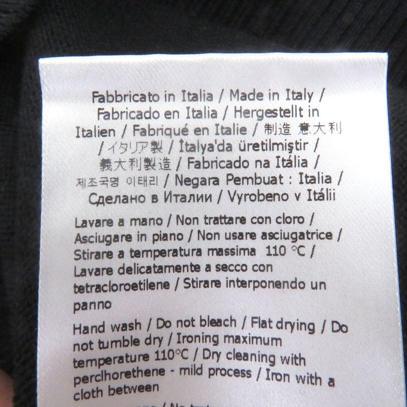 □fendi 2020 Fzy131 Side Logo Label Light Hand Sweater Long Sleeve Knit Black 44