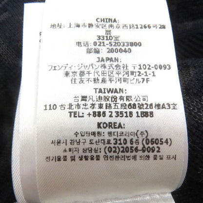 □fendi 2024 Fzy063 FF Logo Zucca Total Light Hand Long Sleeve Knit Sweater Navy