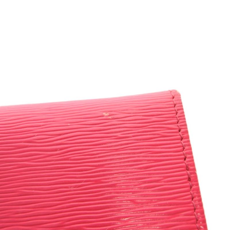 Prada Saffiano Key Case Leather Genuine Pink 4strands JS