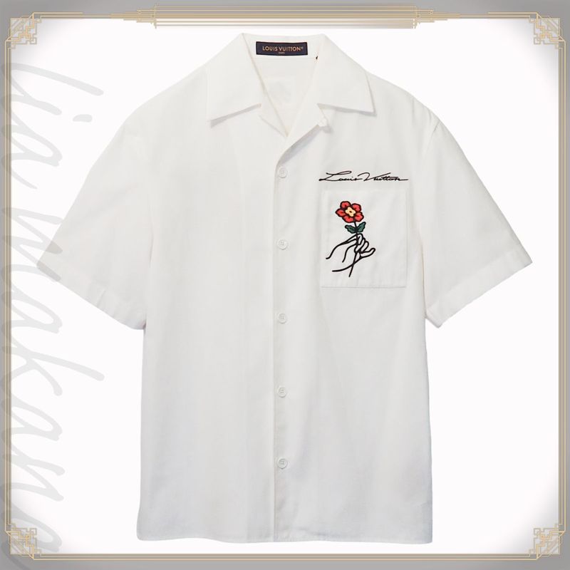 Louis Vuitton Short Sleeve Shirt Short Sleeve Tops Men's Marque Lvuitton