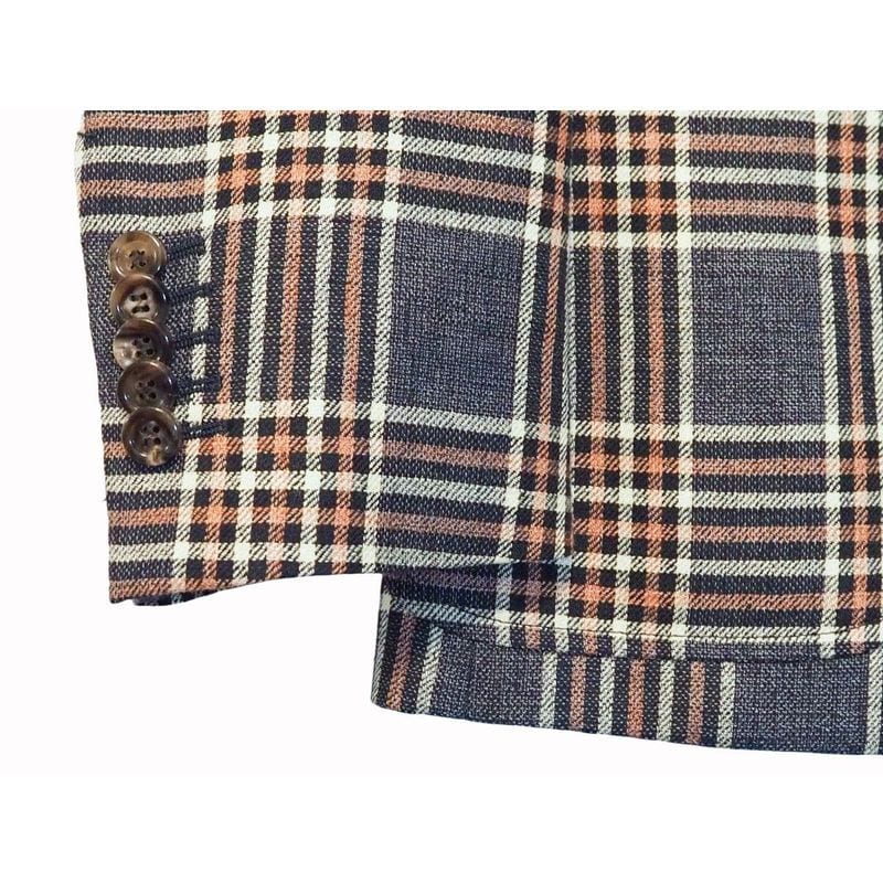 Gucci Jacket Outerwear Single Breasted Casual Women's Check Navy Light Pink