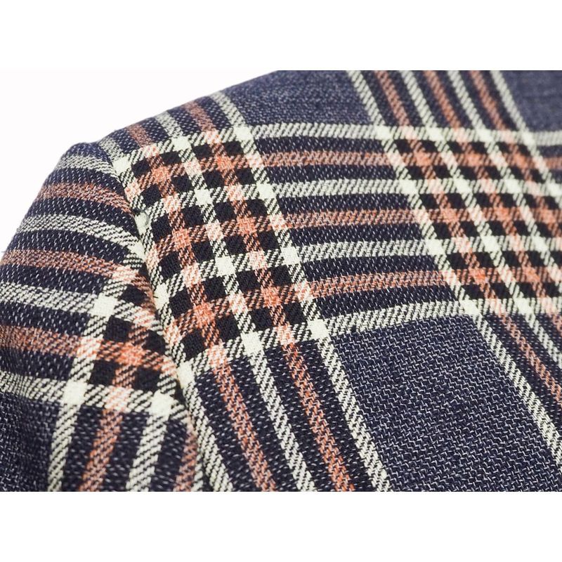 Gucci Jacket Outerwear Single Breasted Casual Women's Check Navy Light Pink