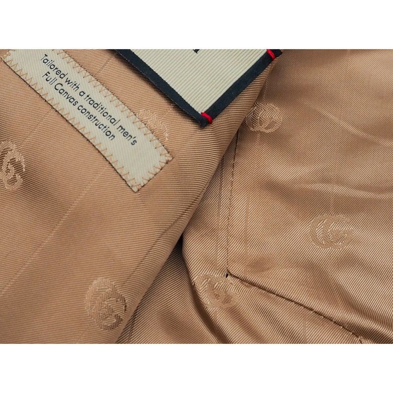 Gucci Jacket Outerwear Single Breasted Casual Women's Check Navy Light Pink