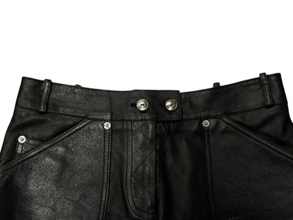 Dior Galliano Era Archive Utility Leather Skirt Black — view 6