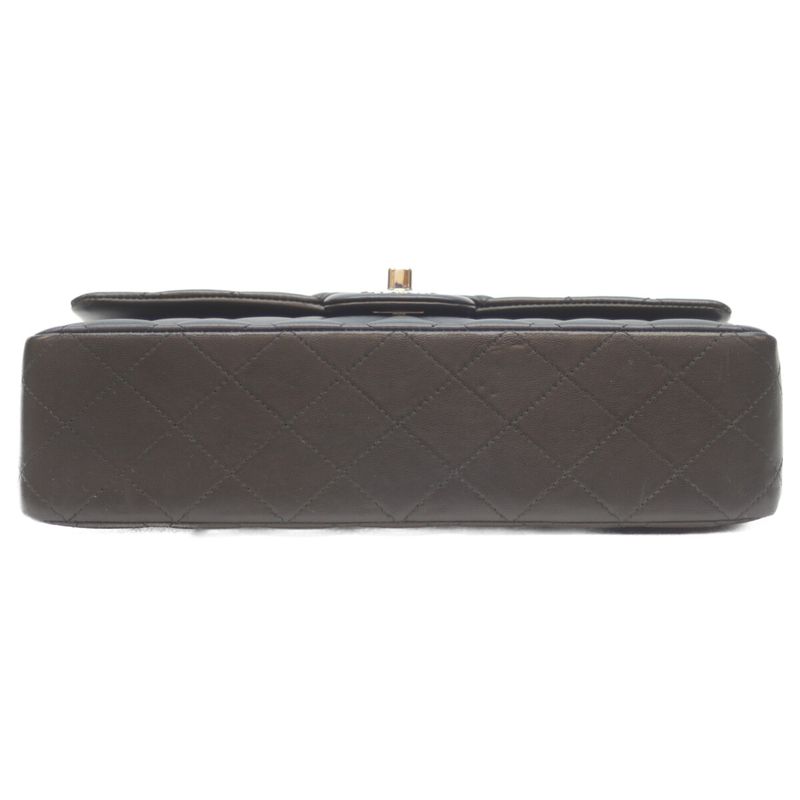 Chanel A01112 No 14 Black Lamb Silver Hardware W Flap Matelasse 25