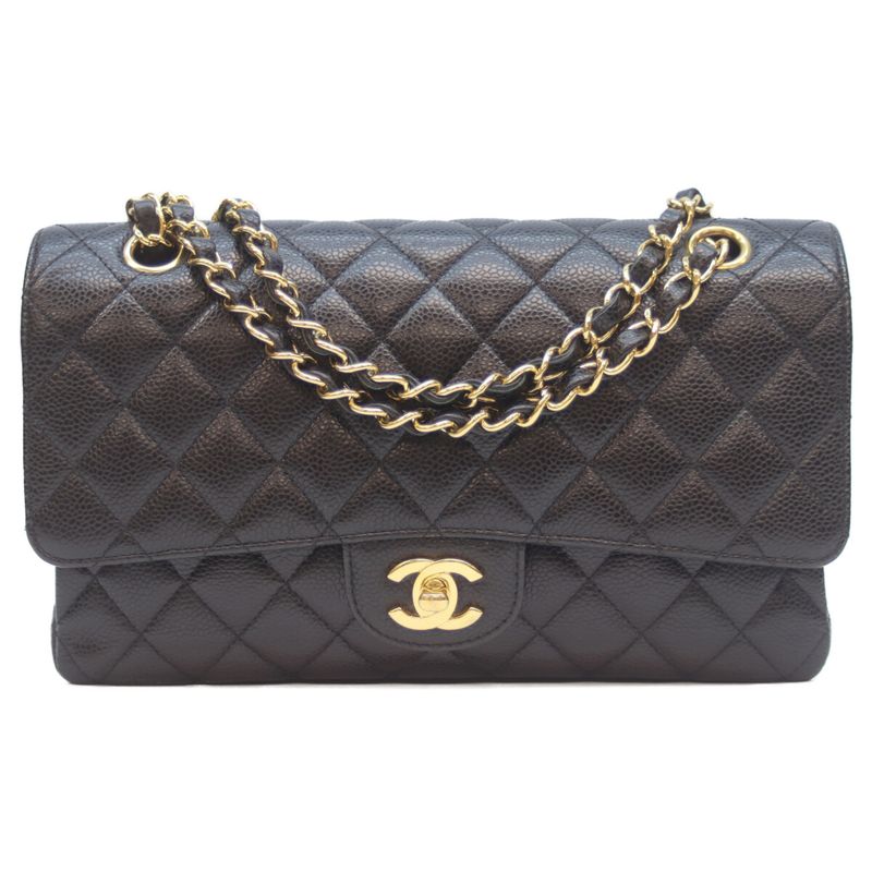 Chanel No 23 A01112 Black Caviar Ghardware Matrasse 25