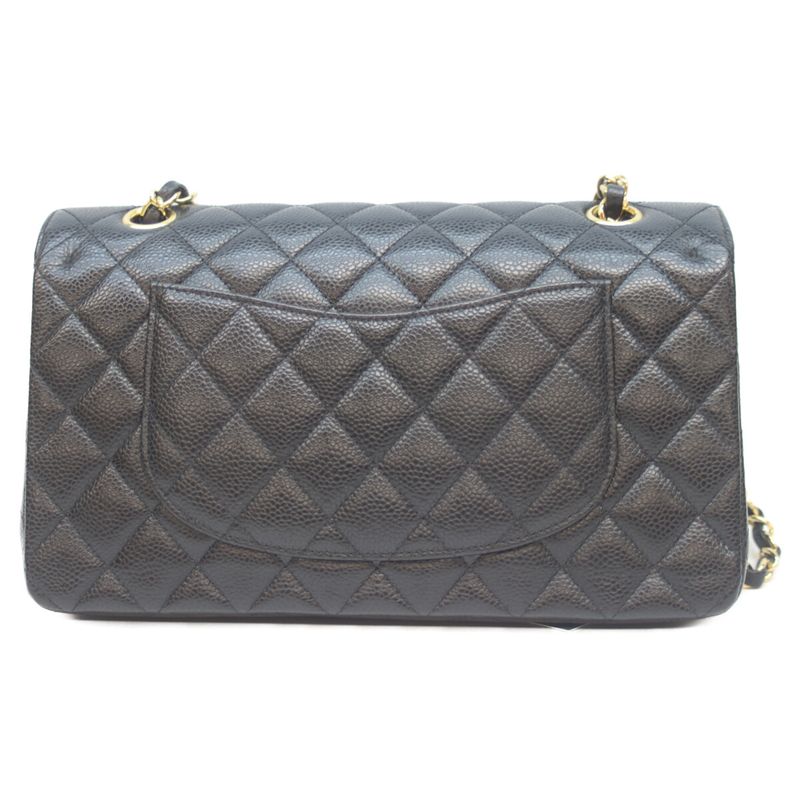 Chanel No 23 A01112 Black Caviar Ghardware Matrasse 25