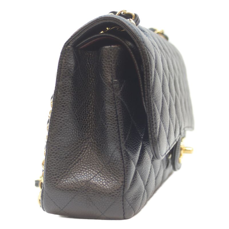 Chanel No 23 A01112 Black Caviar Ghardware Matrasse 25