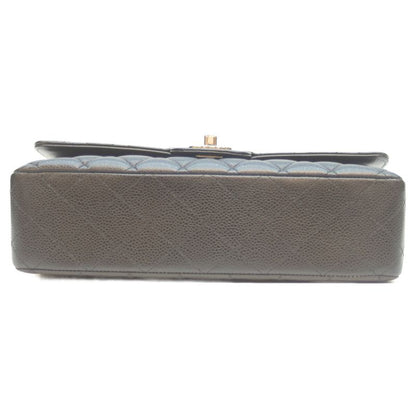 Chanel No 21 A01112 Black Caviar Silver Hardware Matelasse 25