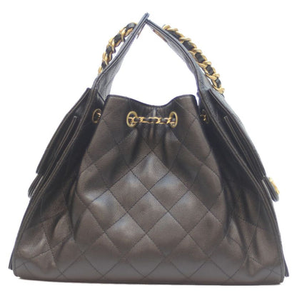 Chanel 25SS As5293 Black Caviar Grained Calfskin Ghardware Chanel 25 Small