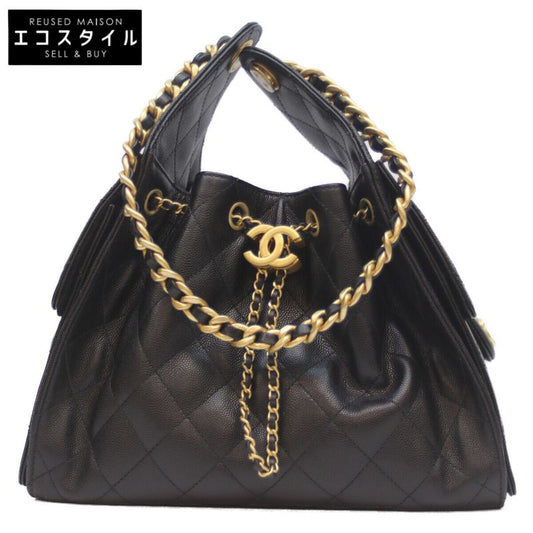 Chanel 25SS As5293 Black Caviar Grained Calfskin GHW Chanel 25 Small