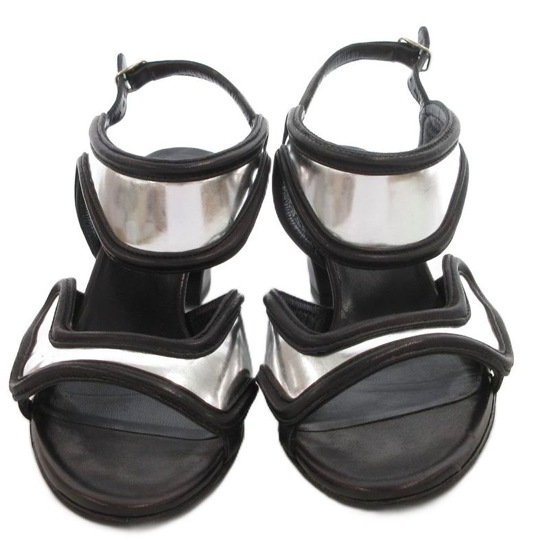 Balenciaga Strap Sandals Bicolor Leather Bicolor Leather Vibram Sole 35.5 Black