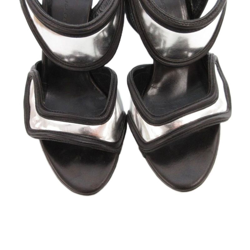 Balenciaga Strap Sandals Bicolor Leather Bicolor Leather Vibram Sole 35.5 Black