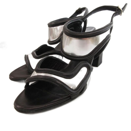 Balenciaga Strap Sandals Bicolor Leather Bicolor Leather Vibram Sole 35.5 Black
