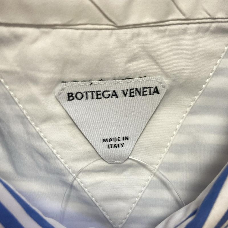 Bottega Veneta Long Sleeve Shirt Blouse Size 40 M Women - White And Blue Stripe