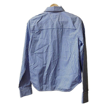 Bottega Veneta Long Sleeve Shirt Blouse Size 40 M Women - White And Blue Stripe