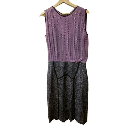 Bottega Veneta Dress Size 44 L Women's - Black Purple And Dark Gray Sleeveless