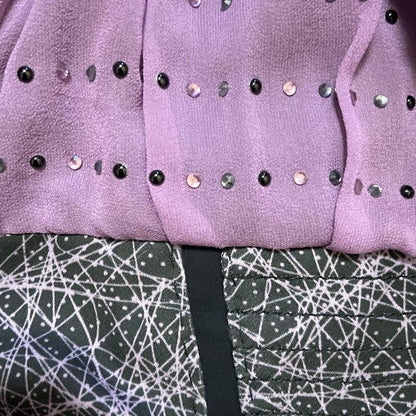 Bottega Veneta Dress Size 44 L Women's - Black Purple And Dark Gray Sleeveless