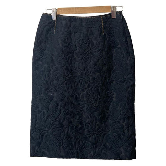 Prada Skirt Size 40 M Women - Black And Brown Knee Length Floral Pattern