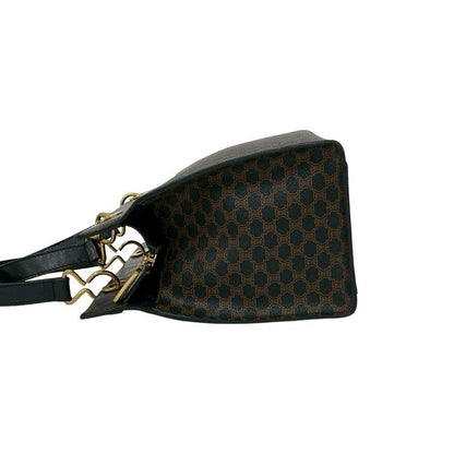 Celine Vintage Macadam Blason Pattern Leather Handbag Mini Tote