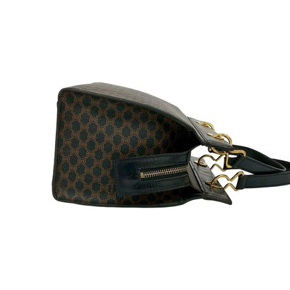 Celine Vintage Macadam Blason Pattern Leather Handbag Mini Tote