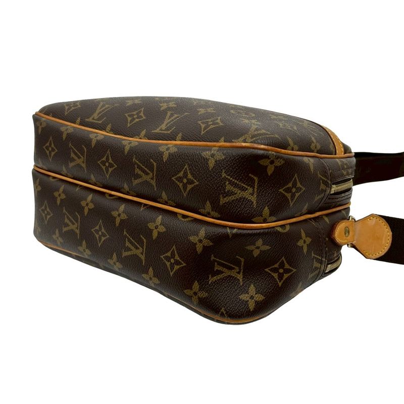 Louis Vuitton Vintage Reporter PM Monogram Leather Shoulder Bag Pochette Brown