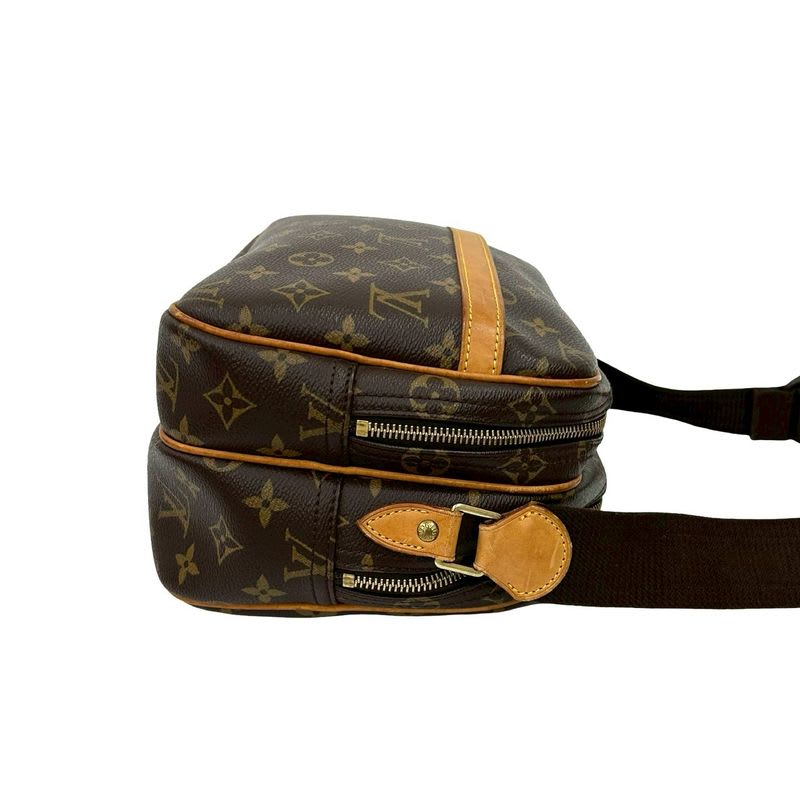 Louis Vuitton Vintage Reporter PM Monogram Leather Shoulder Bag Pochette Brown
