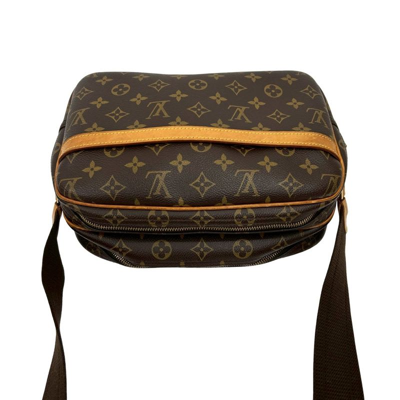 Louis Vuitton Vintage Reporter PM Monogram Leather Shoulder Bag Pochette Brown