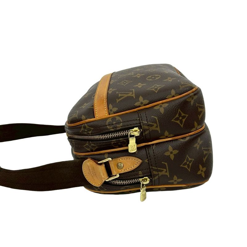 Louis Vuitton Vintage Reporter PM Monogram Leather Shoulder Bag Pochette Brown