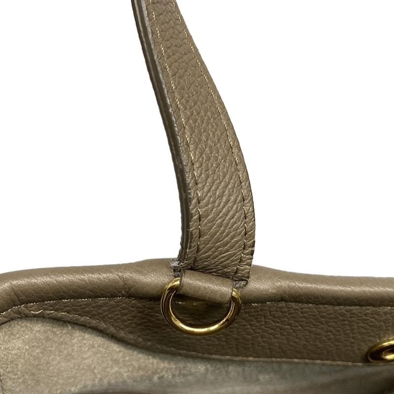 Celine Tote Bag Small Fold Cabas Gray Beige