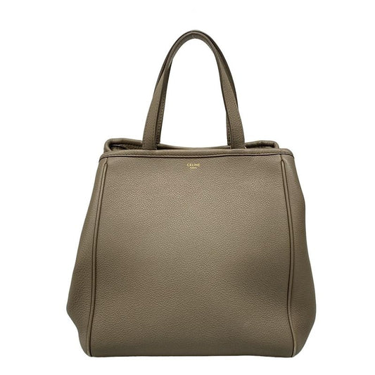 Celine Tote Bag Small Fold Cabas Gray Beige