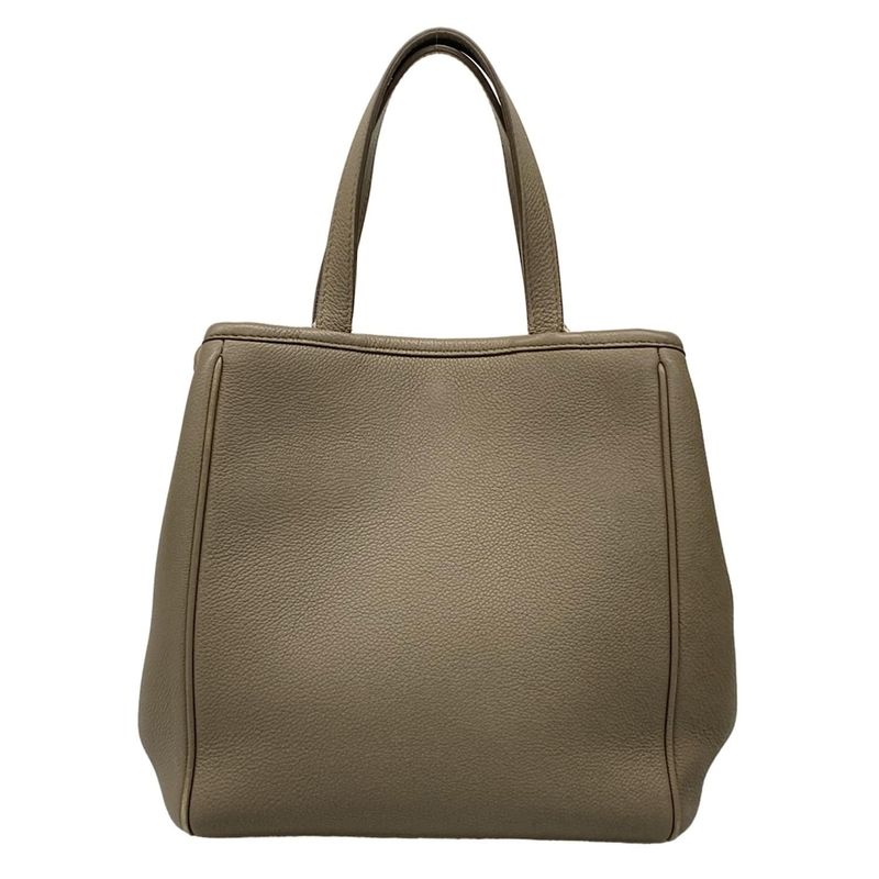 Celine Tote Bag Small Fold Cabas Gray Beige