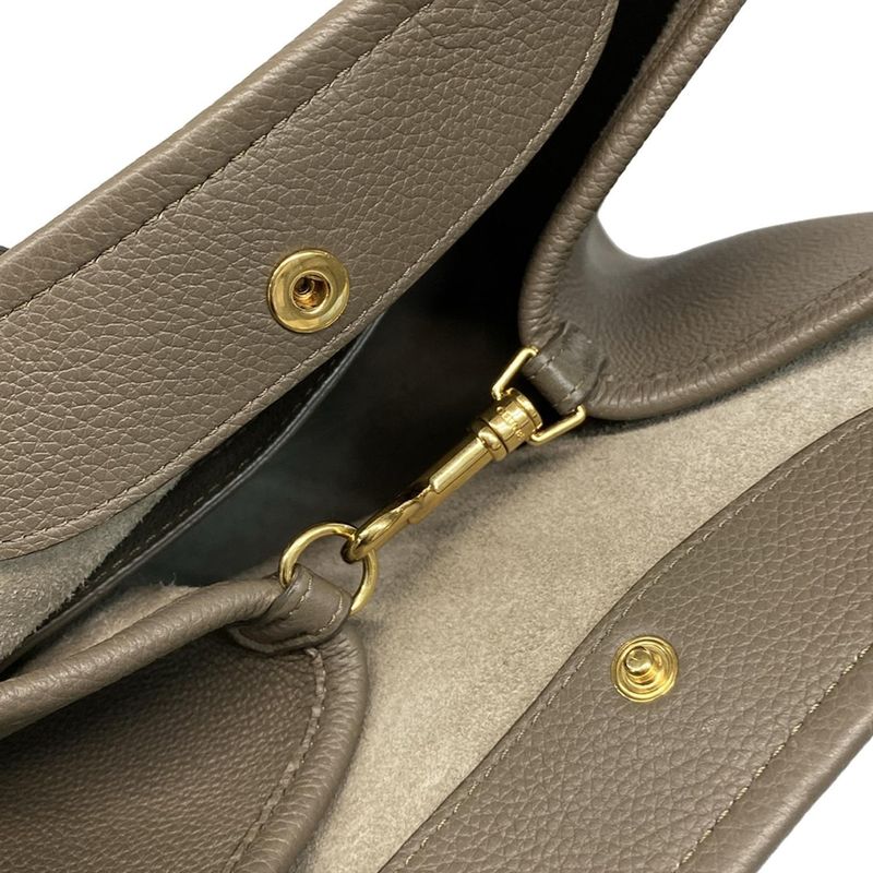 Celine Tote Bag Small Fold Cabas Gray Beige