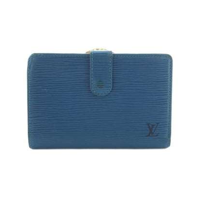 Louis Vuitton Epi Portefeuille Viennois Wallet Fold Change Purse Blue M6327g MI