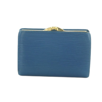 Louis Vuitton Epi Portefeuille Viennois Wallet Fold Change Purse Blue M6327g MI