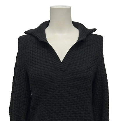 Chanel Dress Size 34 S Women - P47277 Black Long Sleeves Knit Knee Length 2014