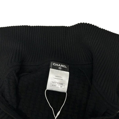 Chanel Dress Size 34 S Women - P47277 Black Long Sleeves Knit Knee Length 2014